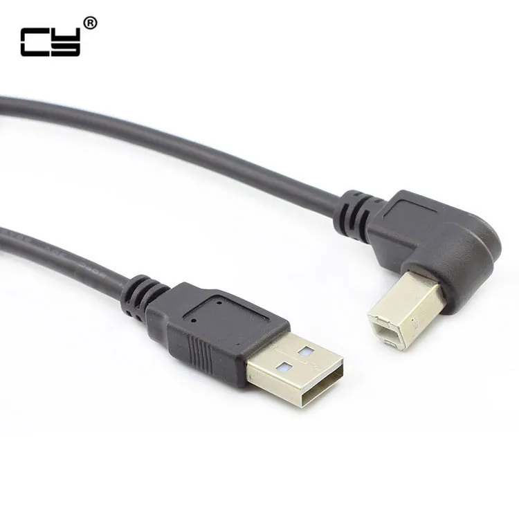 

30cm 50cm 1m 1.5m 90 degree Right Angle USB 2.0 Printer Cable Type A Male to Type B Male Foil+Braided(inside)+PVC Shielding