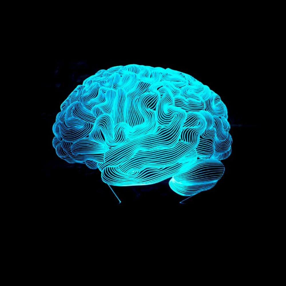 Luminaria De Mesa Usb 3d Led Ночник Новинка свет Brain 7 цветов 3D визуальная лампа|3d led night|led night3d