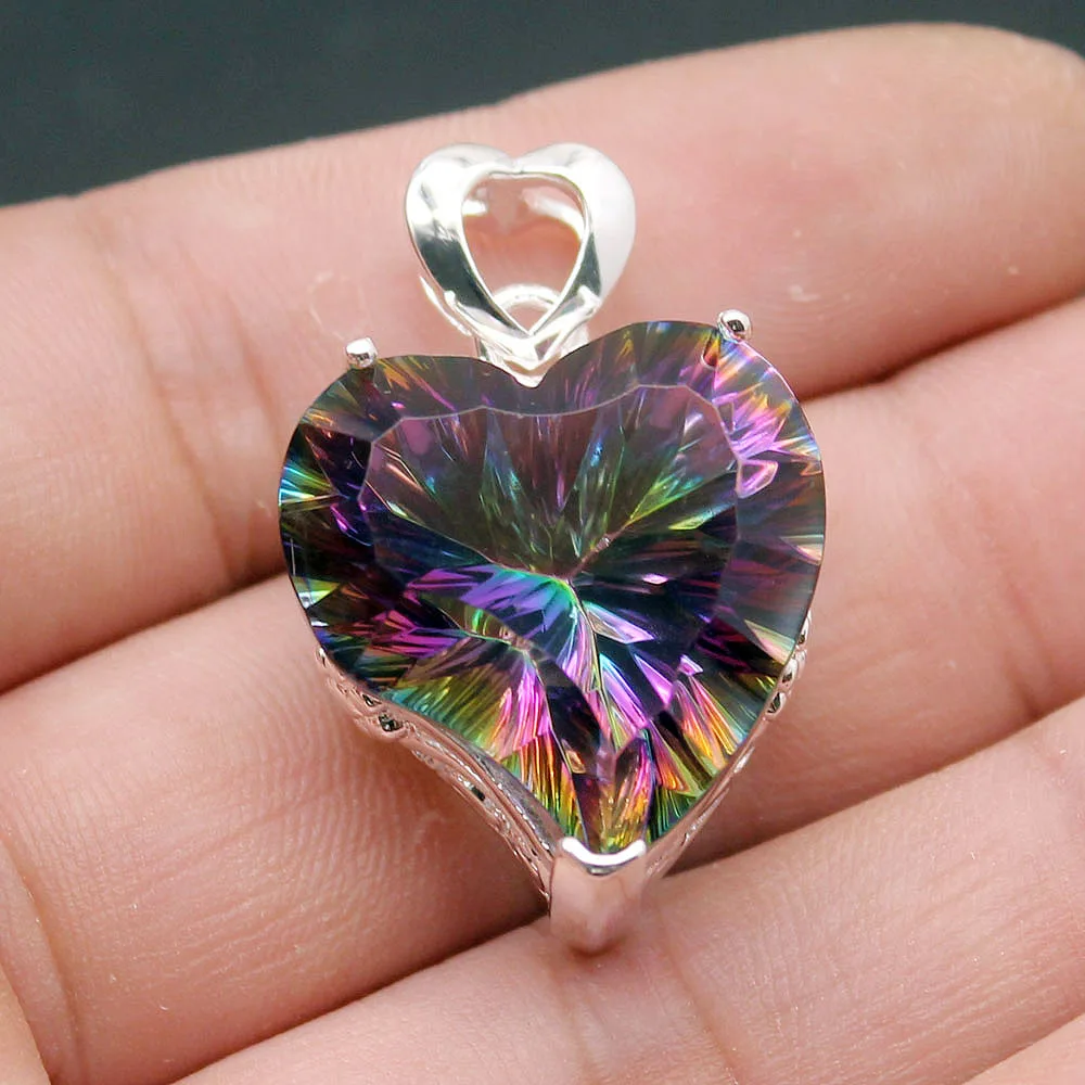 

Love Women Necklace Pendants High-end Gifts Silver Color Wedding Party girl Pendants Series Blue Color EHBK-028
