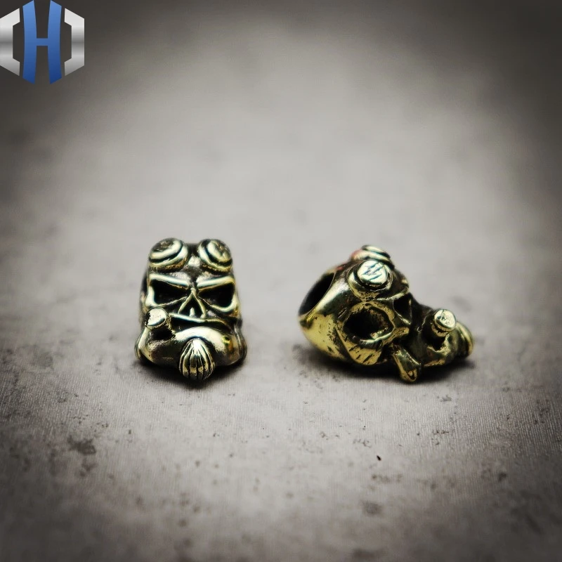 Paracord Pure Copper DIY Knife Beads Brass Skull Rope EDC Tools Survival | Инструменты