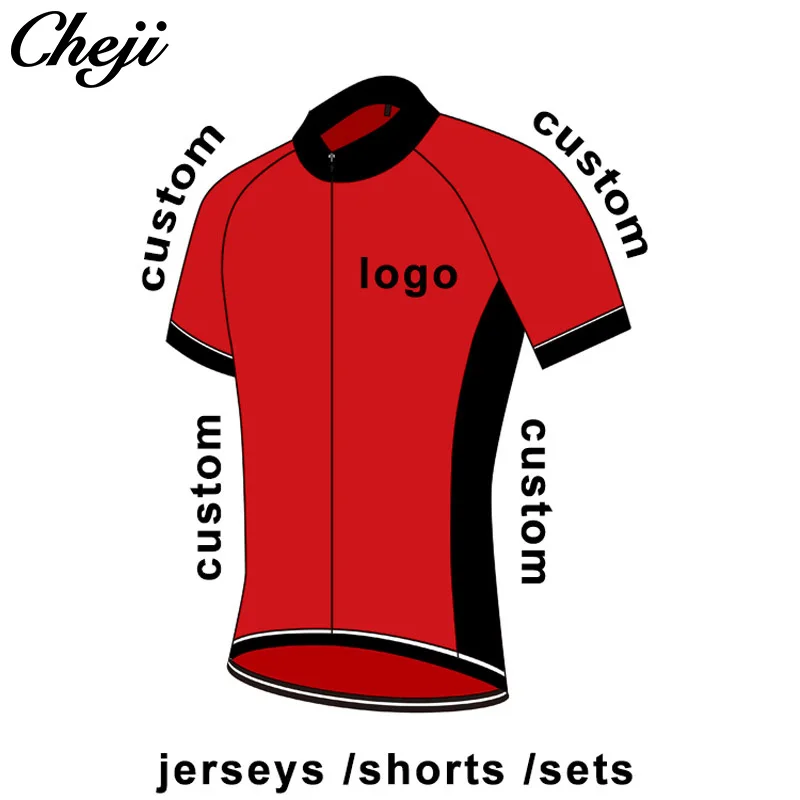 Custom Jersey CHEJI велосипедная одежда на заказ, высокое качество, Прямая с фабрики, бицилсе, Джерси, нагрудник, шорты, набор, дышащая, быстросохнущая, велосипедная одежда - Цвет: Custom Jersey