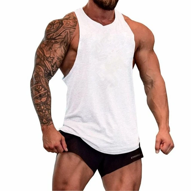 Жилет для бега в тренажерном зале одежда бодибилдинга и фитнеса Мужская майка