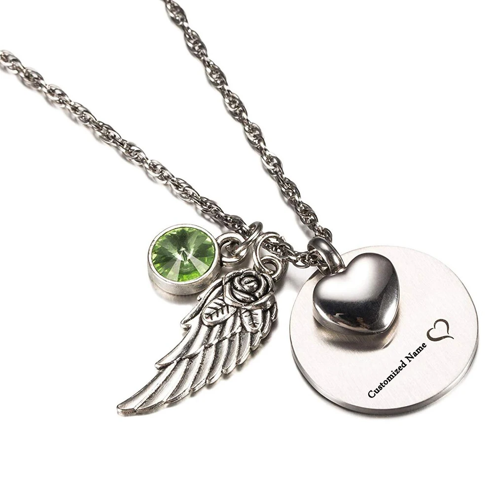Stainless Steel women memorial dad mom heart cremation urn pendant necklace jewelry | Украшения и аксессуары