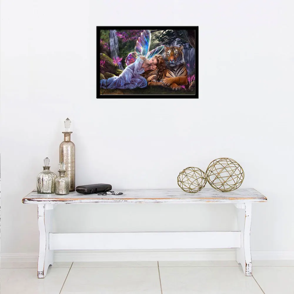 QLuo картина для домашнего украшения diy 5d алмазная животные красота и тигр