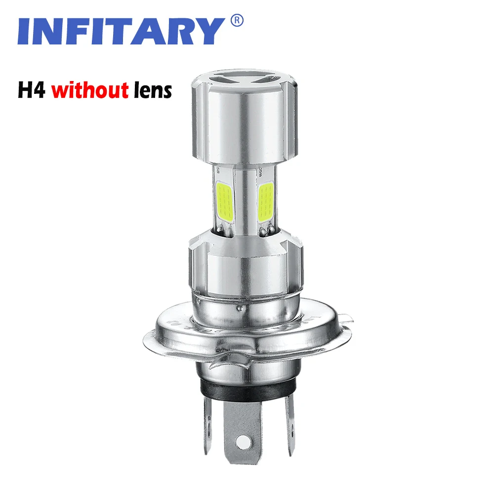 Infitary H4 COB светодиодный светильник для головы мотоцикла дальнего и ближнего света