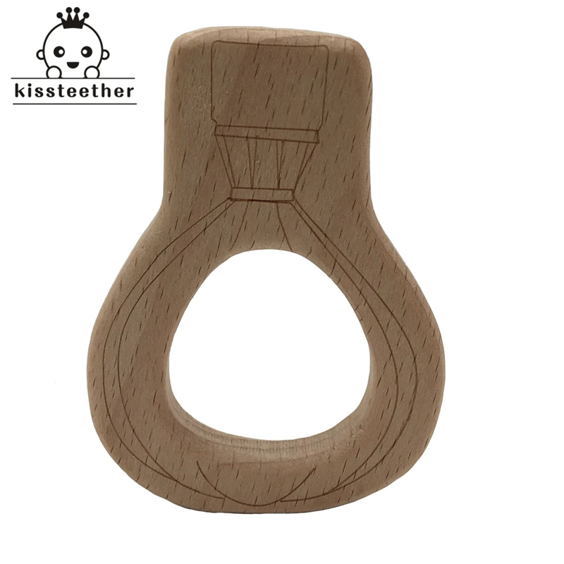 Mordedor de beb&eacute; con globo de aire caliente, colgante de joyer&iacute;a artesanal para beb&eacute;, collar, pulseras, accesorios, chupete sin BPA, mordedor de madera-1