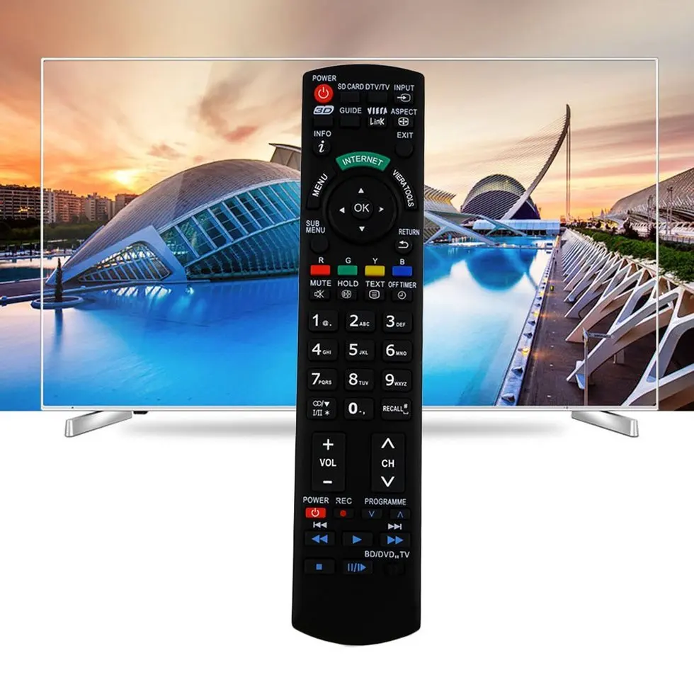 Черный пластиковый пульт дистанционного управления для Panasonic 3D tv N2QAYB000659|Пульты
