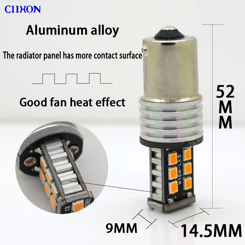 2 шт. 1156 Ba15s P21w Bau15s 15 SMD светодиодный лампы 7506 1141 автоматический тормозной фонарь заднего хода T20 7440 7443 указатель поворота светильник ciihon