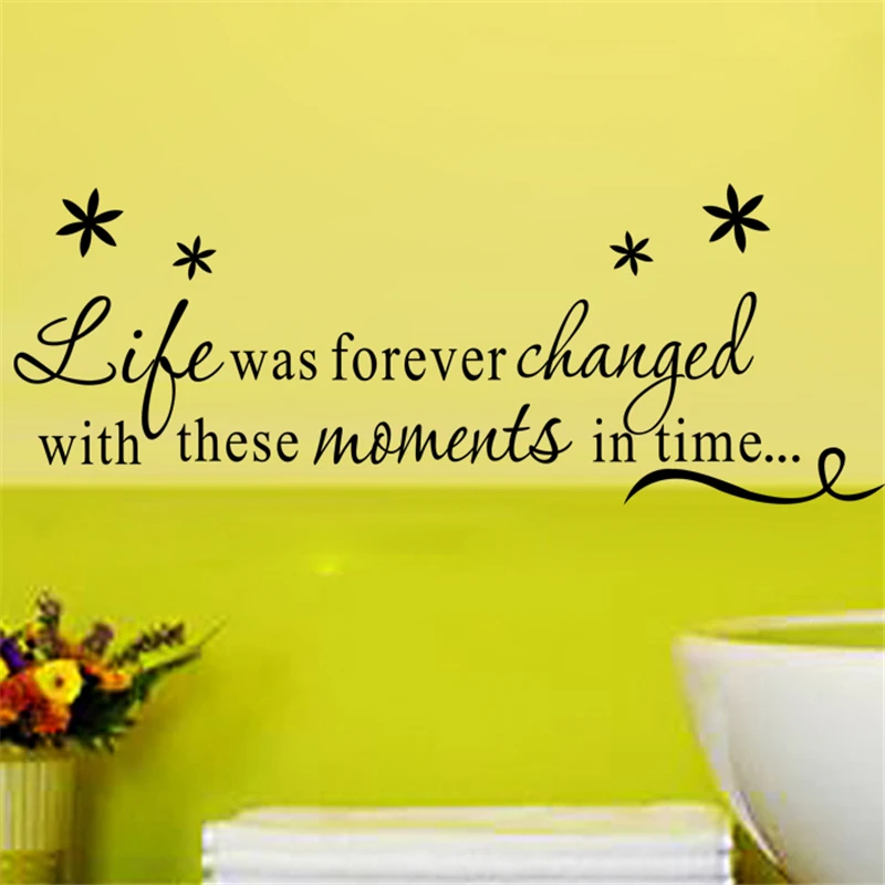Виниловые наклейки на стену жизнь была навсегда|sticker wall paper|sticker christmaswall sticker princess |