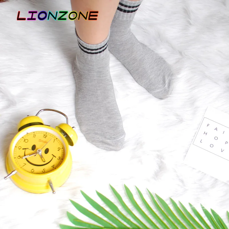 LIONZONE 6 пар/лот женские брендовые носки забавные с буквой "Улыбка" уличная Calcetines Divertidos Harajuku Kawaii женские носки