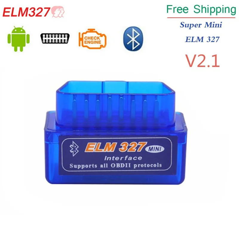 Супер Мини elm327 Bluetooth OBD2 V2.1 Elm 327 OBD 2 автомобиля диагностический инструмент сканер
