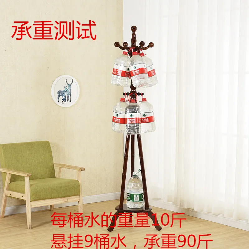 Вешалка для пальто напольная вешалка из цельной древесины Простая Современная