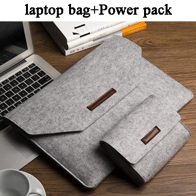 Горячая Мягкая шерстяная фетровая сумка для Apple Macbook Air Pro retina 11 12 13 15 чехол для ноутбука Xiaomi lenovo hp Dell 13,3 15,6 чехол - Цвет: grey sets