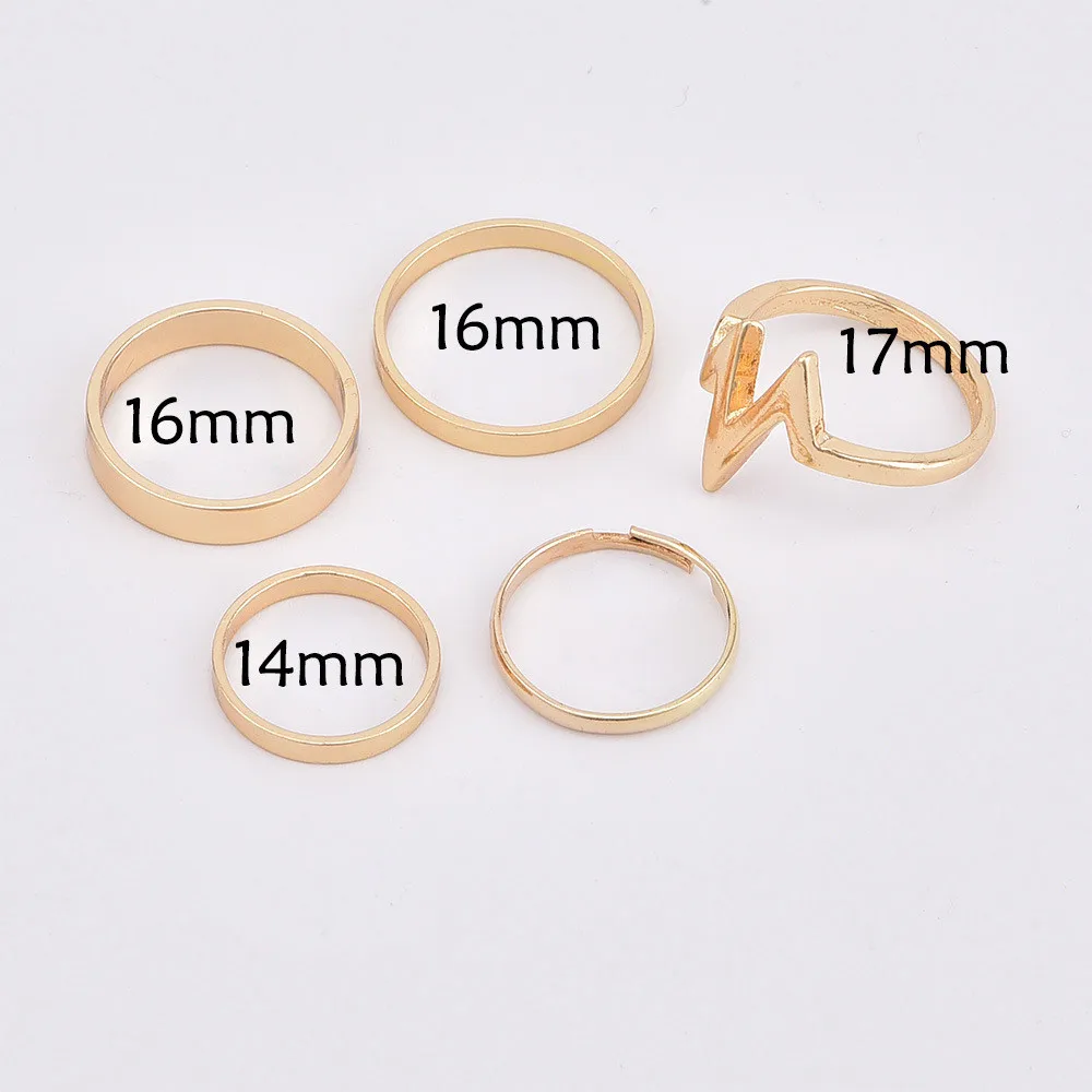 5 шт./лот из металла в стиле панк комплект колец для суставов пальцев кольца