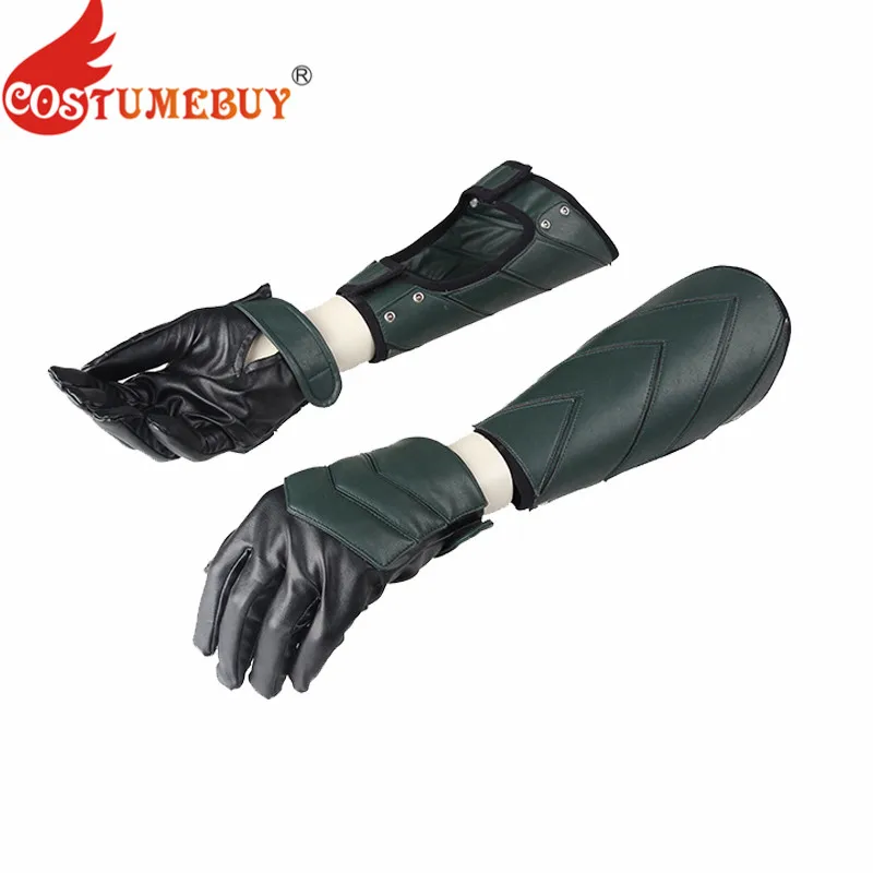 CostumeBuy Зеленая Стрела сезон 5 Аксессуары для косплея супергерой Оливер Квин Необычные кожаные зеленые перчатки реквизит для косплея аксессуары