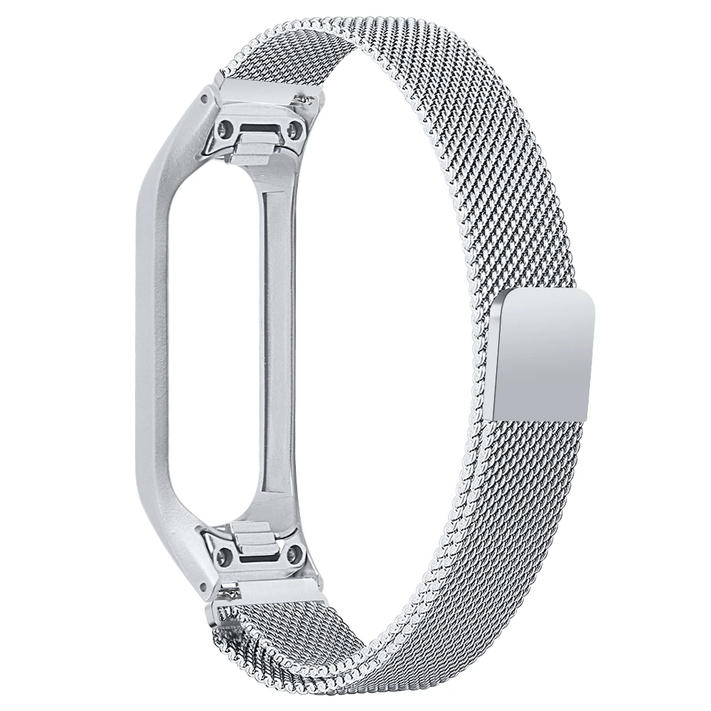 Миланский магнитный металлический ремешок для samsung Galaxy Fit e Mesh стальной ремешок для Fit e смарт часы браслет серебро розовое золото черный