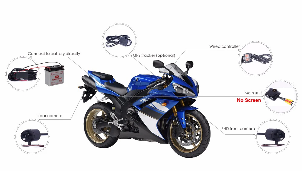 Оригинальная M6L Wifi Автомобильная камера с двумя объективами full hd 10800P мотоциклетная dvr камера, автомобильная камера с поддержкой gps и g-сенсора