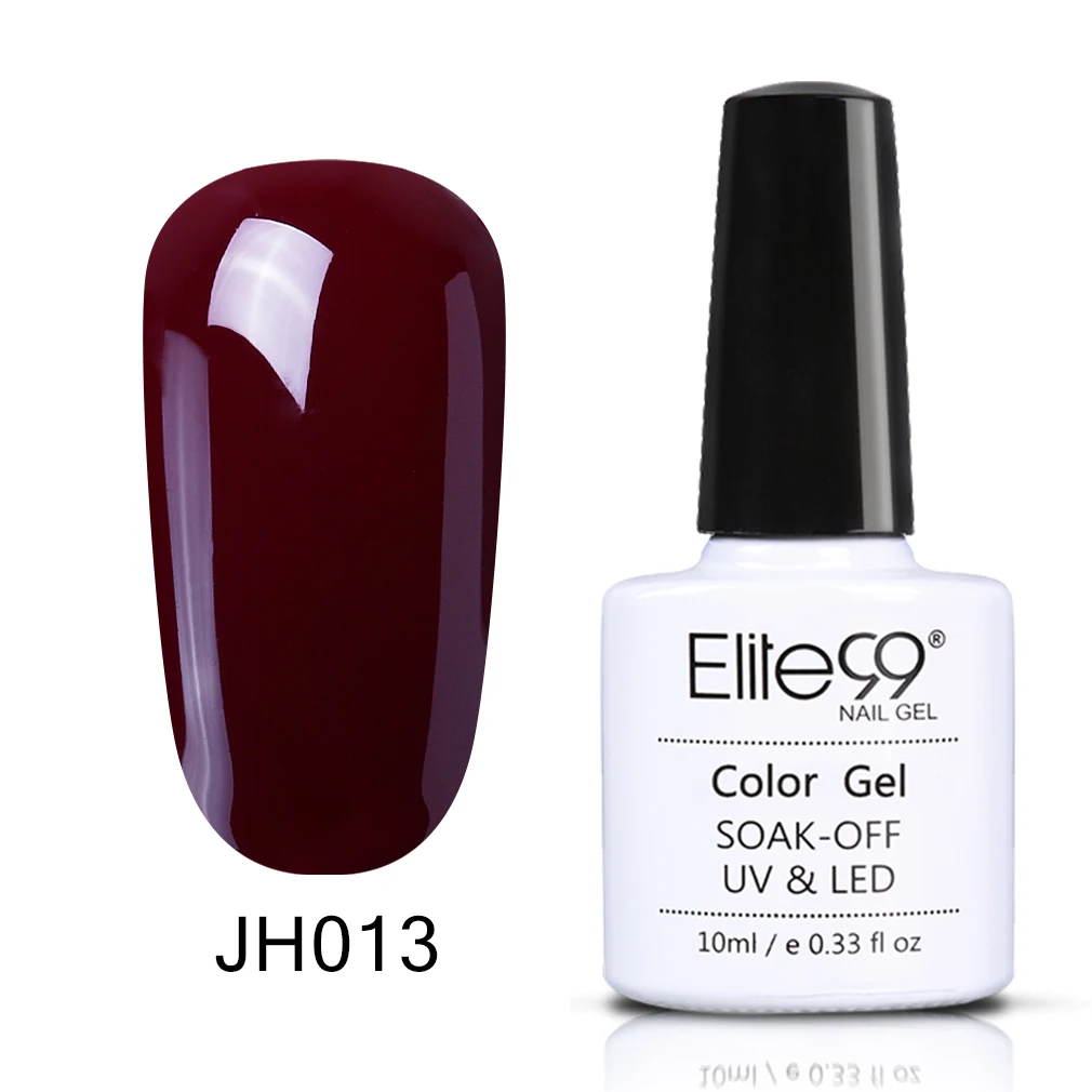 JH013 Elite99 10 мл винно-красный Гель-лак для Ногтей Стойкий лак для ногтей Гибридный впитывающий желтый УФ-гель для ногтей базовый топ для маникюра - Цвет: JH013