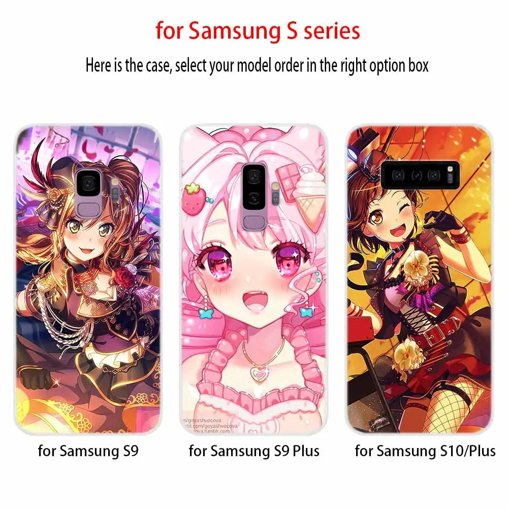 Японский мультфильм аниме Kawaii для девочек Мягкая обложка Samsung Galaxy S7 край S8 S9 S10 S11