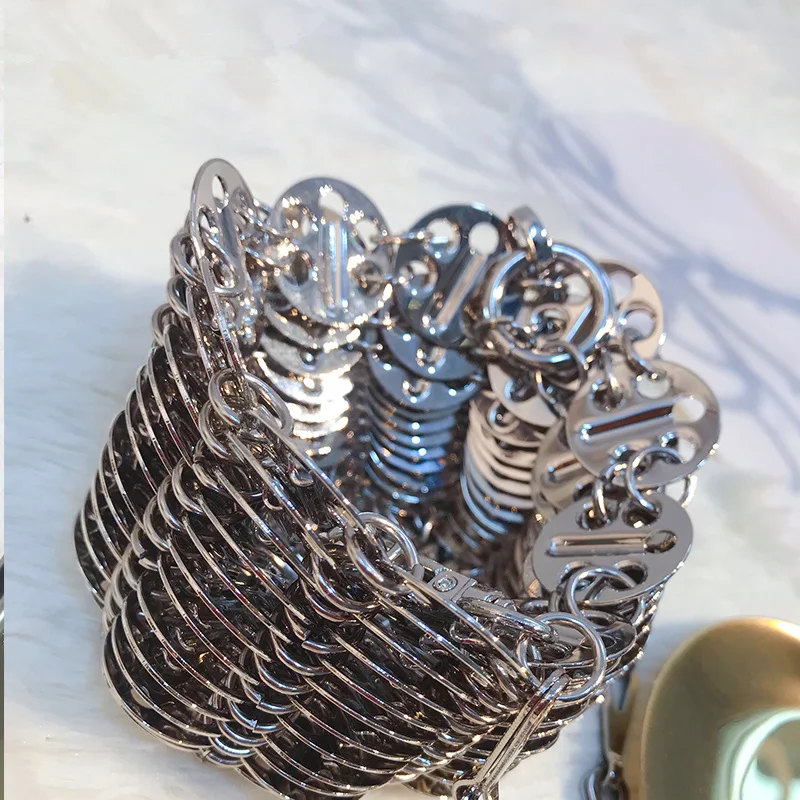 Женские модные сумки с серебряными блестками и металлическими цепочками