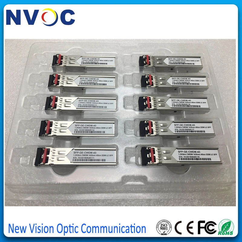 1 25G 1430nm 40km 1270-1610nm двойной волоконный LC CWDM SFP модуль приемопередатчика с функцией DOM