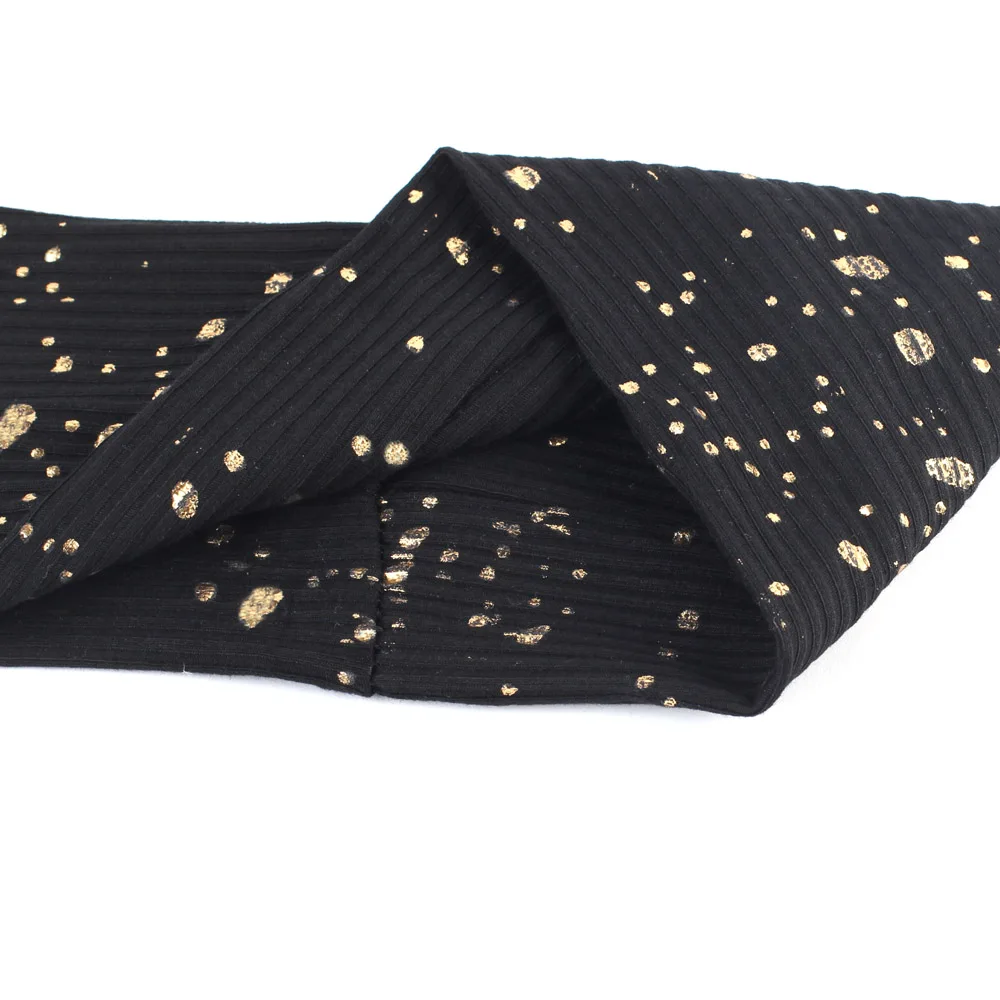 

Geebro Women's Bronzing Beanie Hat Set Winter Ribbed Cotton Splatter Paint Slouchy Hat for Femme Ladies Black Skullies&Beanies