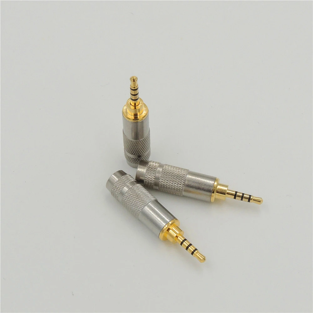 Позолоченный прямой 4-контактный разъем 2 5 мм для ремонта стереонаушников