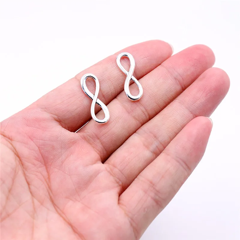 2 10pcs InfiniteSign Все оптовые DIY золотые шармы-соединители для браслетов аксессуары несколько серебряных Подвески-соединители для изготовления ювелирных изделий на продажу - Цвет: 2 10pcs InfiniteSign