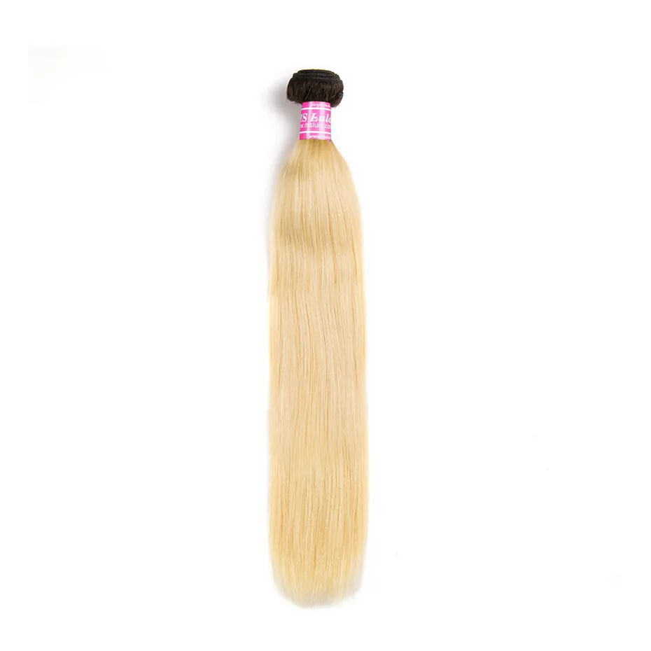 MS Lula Brazilian Ombre Blonde Dark Roots Hair Weave Color 1b/613 Straight 4 Bundles Deal 4pcs 100% Human Remy Extensions | Шиньоны и