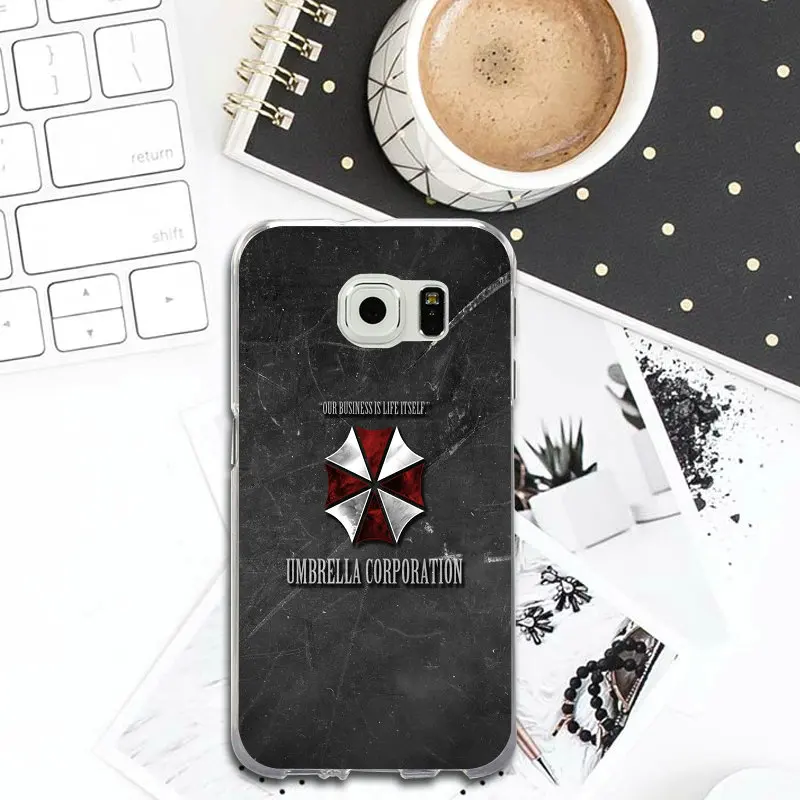Зонтик Corporation тема Resident Evil Мягкий мобильный чехол для телефона Samsung Galaxy S2 S4 S5 S6 S7 S8