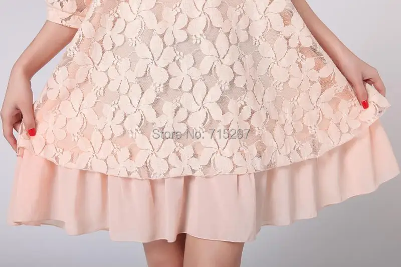 2014 Новое поступление лето для женщин большие размеры кружевная с цветочным