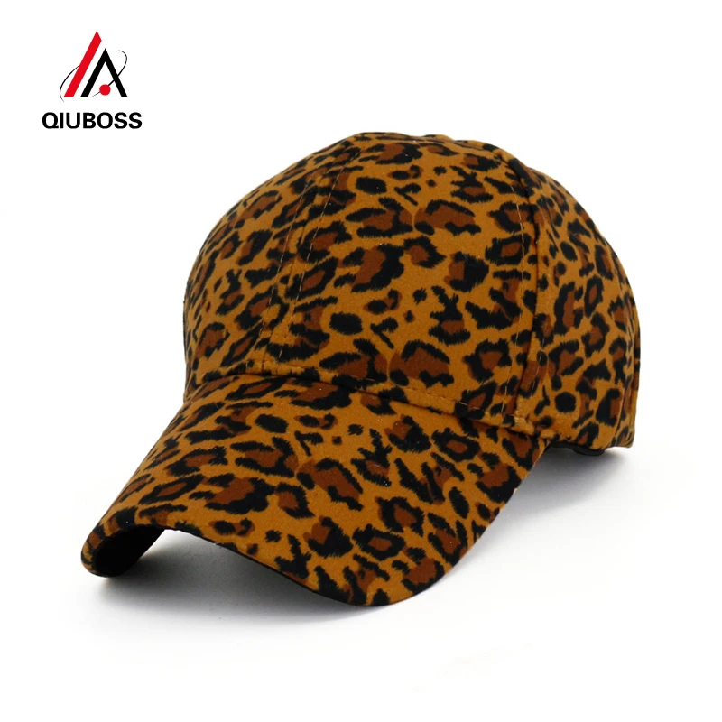 QIUBOSS унисекс на лето и весну открытый стильный Leopard бейсбольная кепка с принтом шляпа для мужчин Женская Кепка Snapback Gorras Sunhat