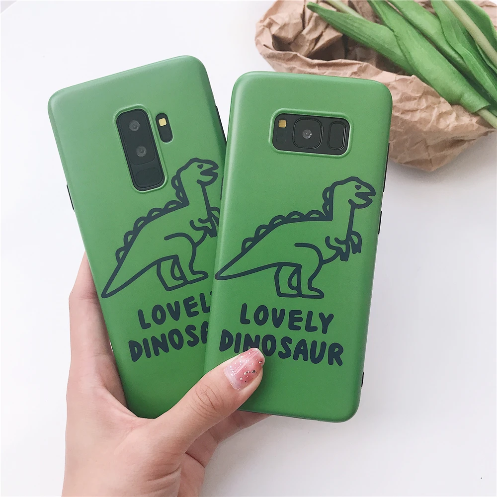 Прекрасный мультфильм Динозавр Телефон чехол для samsung Galaxy Note 8 9 S7 край S8 S9 S10 плюс