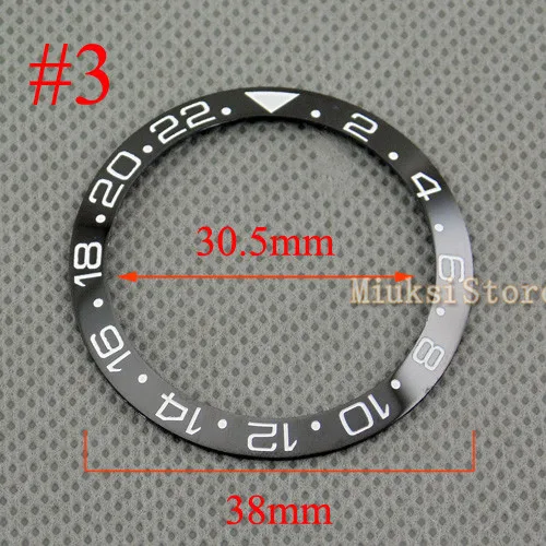 Новый высококачественный темно-зеленый БЕЗЕЛЬ 38 мм белый цифровой циферблат для