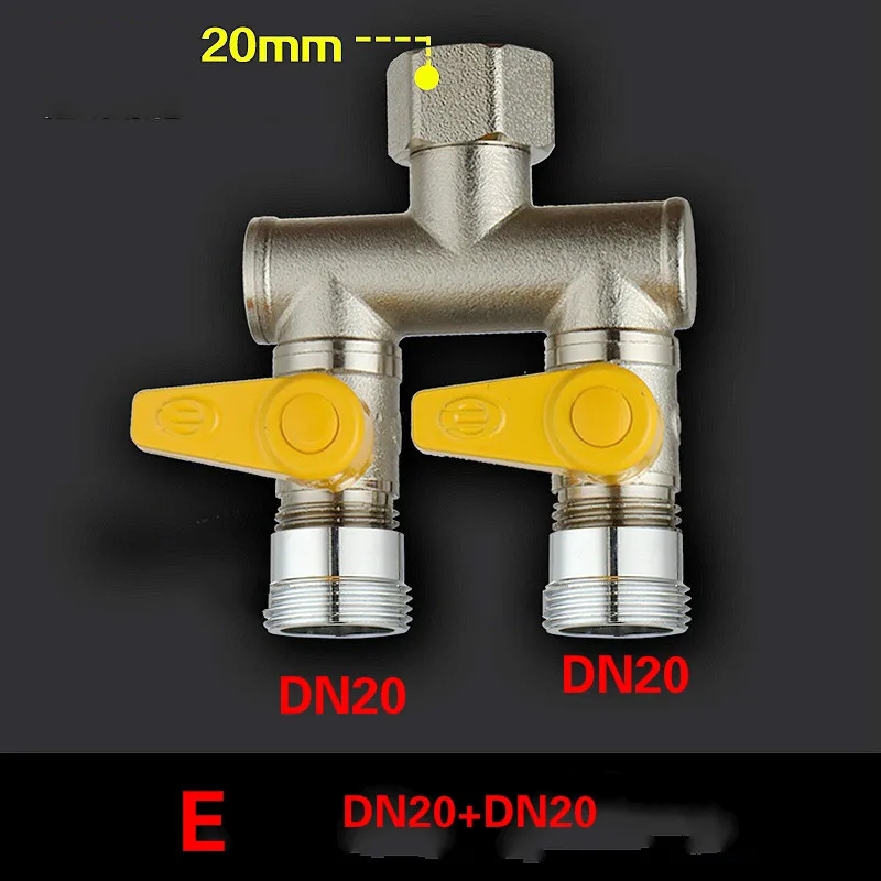 2 стороннее распределение воды коллектор латунный делитель воды/отключение
