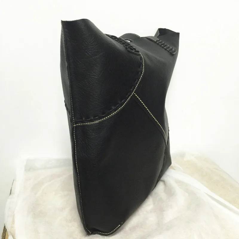 Женская Повседневная Сумка тоут из 100% натуральной кожи Большая вместительная