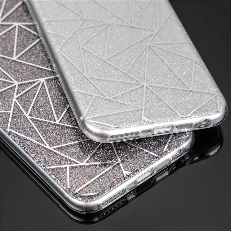 Покрытие блеск телефона Чехлы для iPhone 6 S Plus 6splus 7 8 плюс TPU Мягкий силиконовый Coque