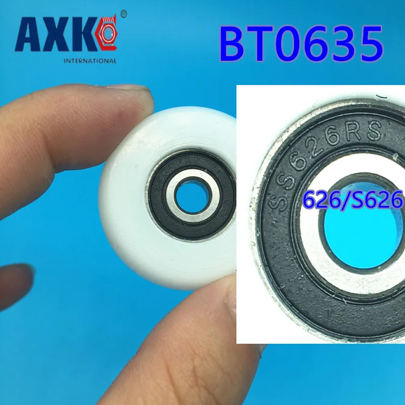 BT0635 SBT0635 626 2RS S626RS нейлоновый подвесной/шарикоподшипник с колесиком шкива для