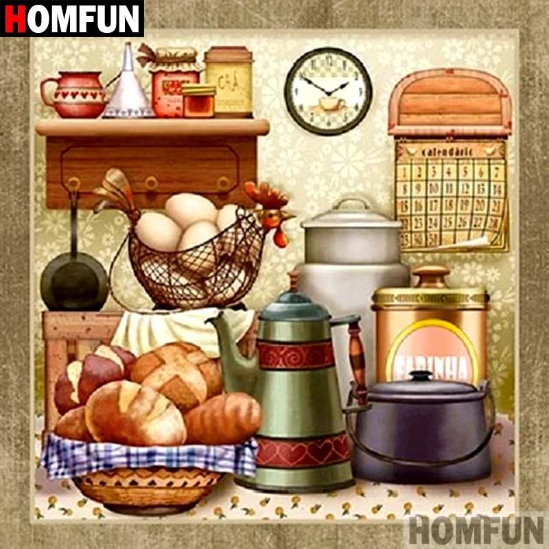 Алмазная 5D картина HOMFUN сделай сам полноразмерная/круглая вышивка мультяшная