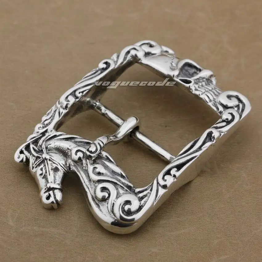 LINSION огромная Тяжелая искусственная Серебряная Мужская Байкерская пряжка для