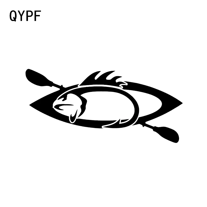 QYPF 15 9*7 5 см Модный каноэ Ahd рыба Декор автомобильный Стайлинг винил высокое
