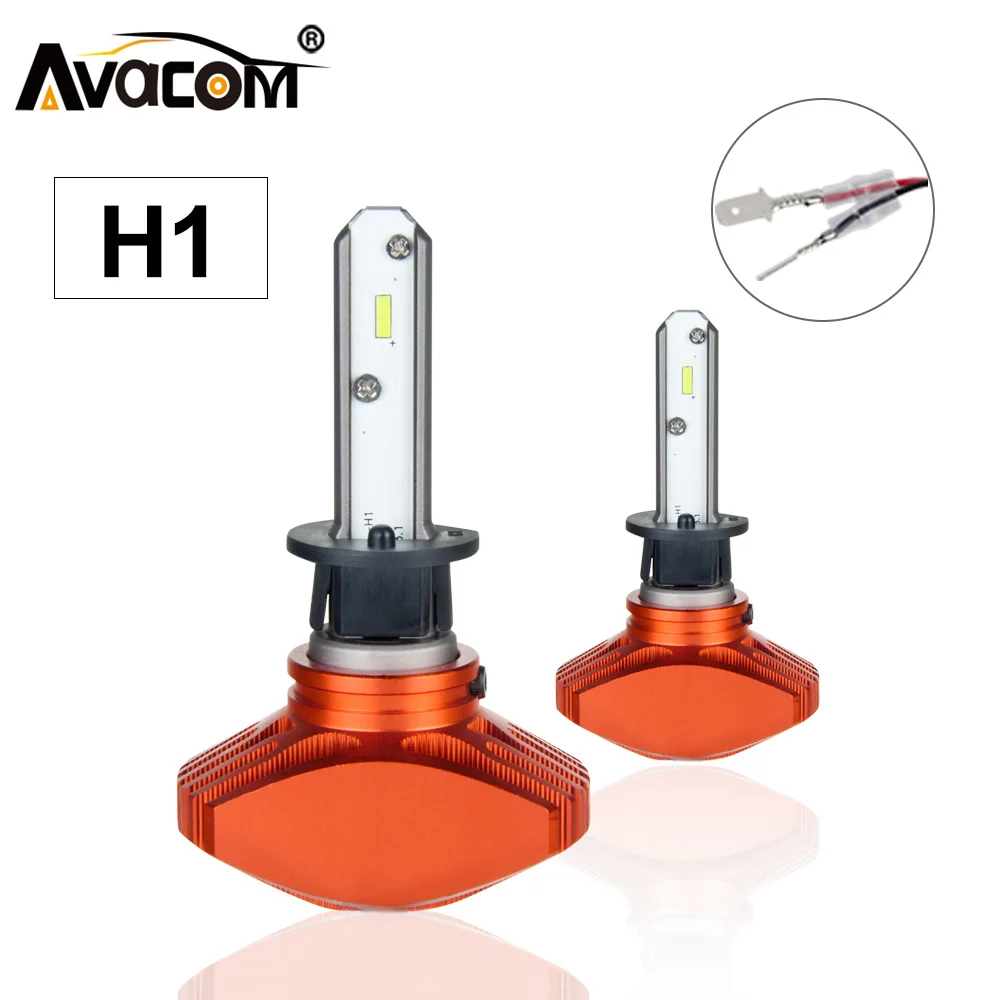 Avacom 2 шт. LED H1 комплект Автомобильные фары Лампа 12 В CSP 80 Вт 6500 к белый 24
