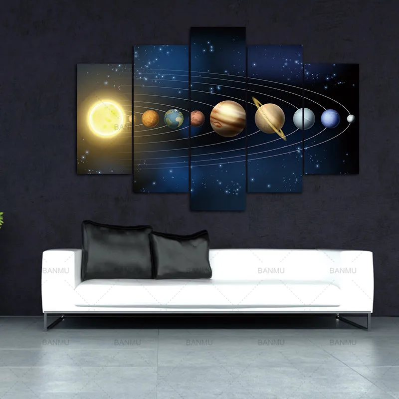 5 шт. настенная Картина на холсте с солнечной батареей|canvas paiting|wall artwall art print |