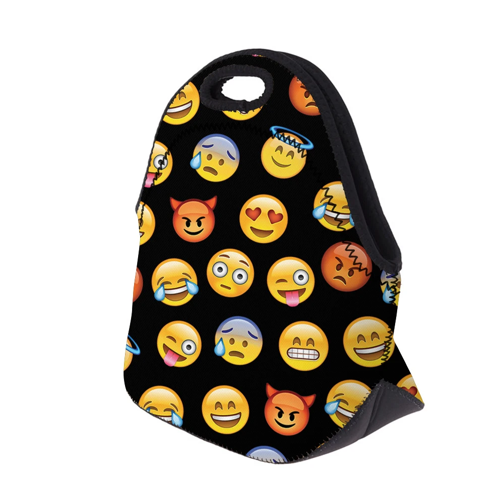 Deanfun неопреновый мешок для завтрака женщин с 3D принтом Emoji Parttern на молнии