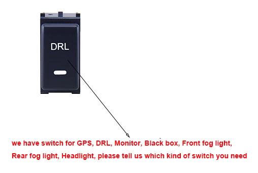 White backlight Автомобильный Gps регистратор датчик парковки противотуманный светильник drl кнопка переключения для Nissan X-trail Qashqai LIVINA TIIDA TEANA DONGFENG AX7 - Цвет: White backlight