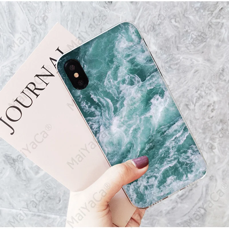 A9 Чехол MaiYaCa Blue sea DIY с красивыми рисунками для телефонов iPhone 7 7plus X XS MAX 6 6S 8 8Plus 5 5S XR - Цвет: A9