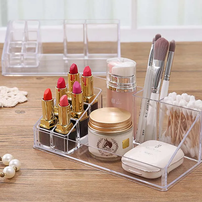 Акриловая коробка для хранения помады контейнеры макияжа косметический