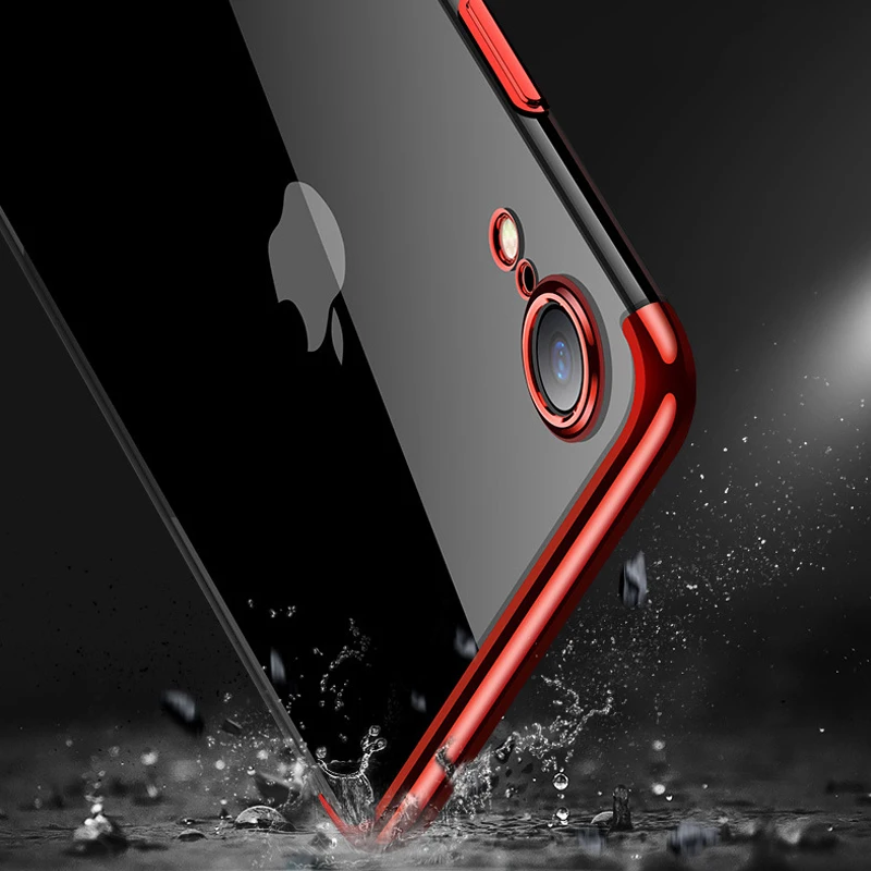 MaxGear силиконовый прозрачный мягкий чехол для телефона для iPhone 7X6 6S 8 XR XS Max роскошный ТПУ чехол Полный Чехол для iPhone 6 6S 7 8 Plus