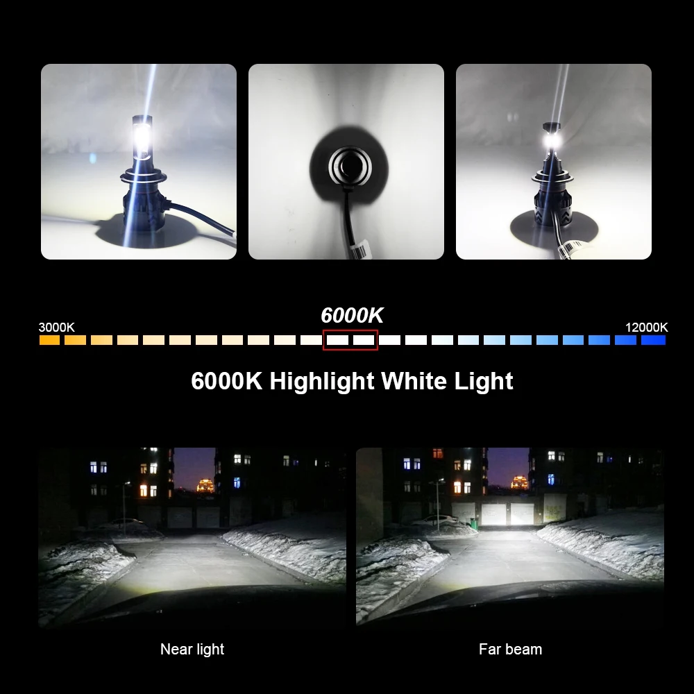 Roadsun Автомобильный свет светодиодный H4 H7 H11 H1 9005 9006 HB3 HB4 фар головного света с Lumi s