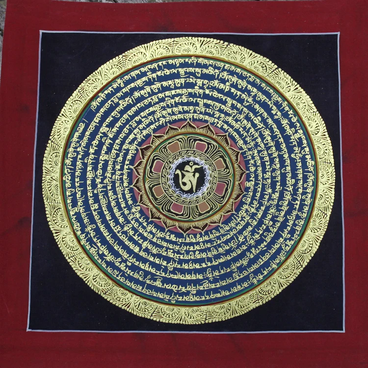Тибет тангка художественная живопись с принтом домашний декор тибетская Мандала